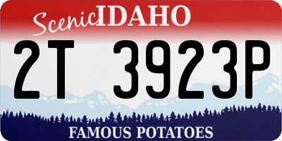 ID license plate 2T3923P