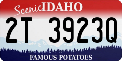 ID license plate 2T3923Q