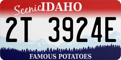 ID license plate 2T3924E