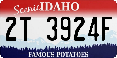 ID license plate 2T3924F