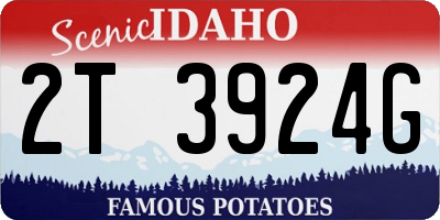 ID license plate 2T3924G