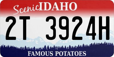 ID license plate 2T3924H