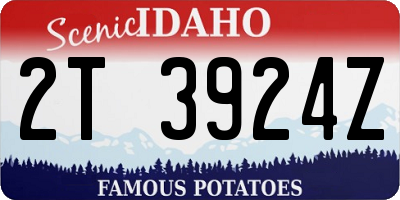 ID license plate 2T3924Z