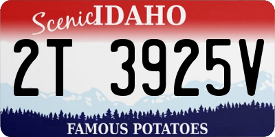 ID license plate 2T3925V