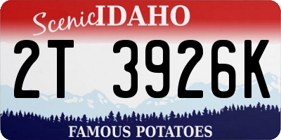 ID license plate 2T3926K