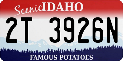 ID license plate 2T3926N