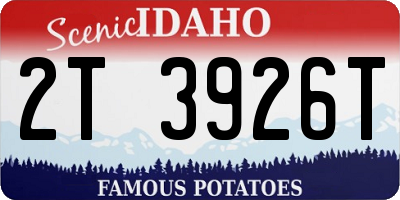 ID license plate 2T3926T