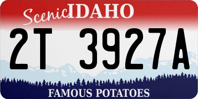 ID license plate 2T3927A