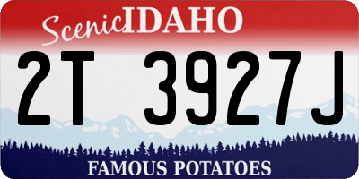 ID license plate 2T3927J