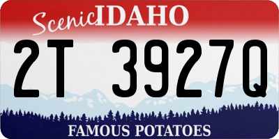 ID license plate 2T3927Q