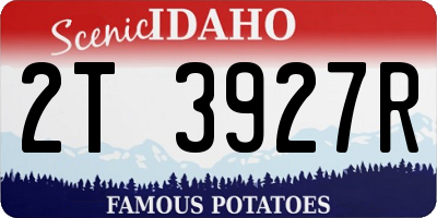 ID license plate 2T3927R
