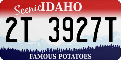 ID license plate 2T3927T