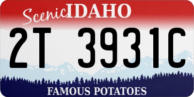 ID license plate 2T3931C