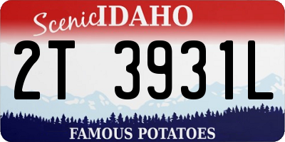 ID license plate 2T3931L