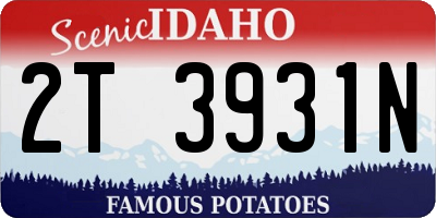 ID license plate 2T3931N