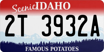 ID license plate 2T3932A