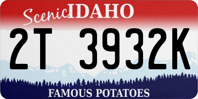 ID license plate 2T3932K