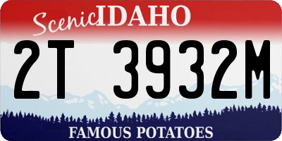 ID license plate 2T3932M