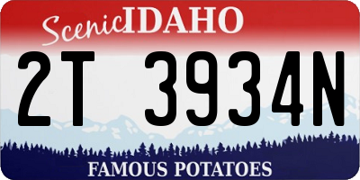 ID license plate 2T3934N