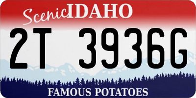 ID license plate 2T3936G