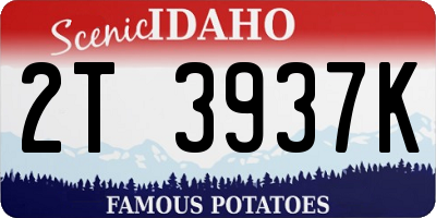 ID license plate 2T3937K