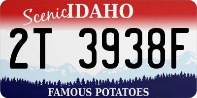 ID license plate 2T3938F
