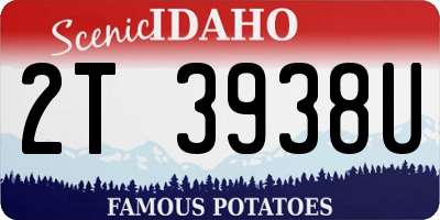 ID license plate 2T3938U