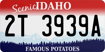 ID license plate 2T3939A
