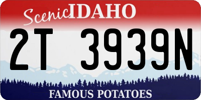 ID license plate 2T3939N