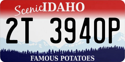 ID license plate 2T3940P
