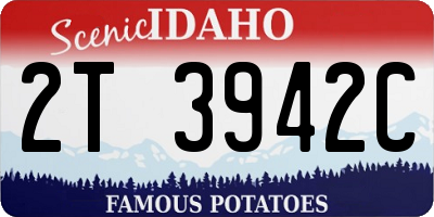 ID license plate 2T3942C