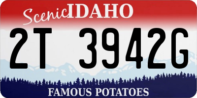 ID license plate 2T3942G