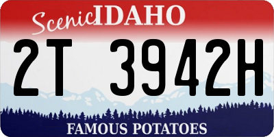 ID license plate 2T3942H