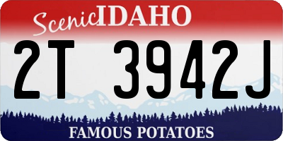 ID license plate 2T3942J
