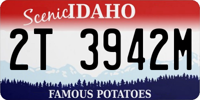 ID license plate 2T3942M