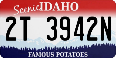 ID license plate 2T3942N