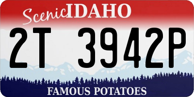 ID license plate 2T3942P