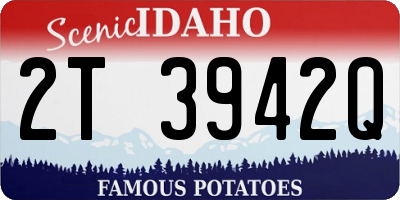 ID license plate 2T3942Q