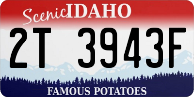 ID license plate 2T3943F