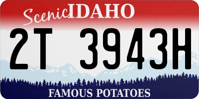 ID license plate 2T3943H