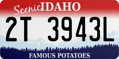 ID license plate 2T3943L
