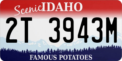ID license plate 2T3943M