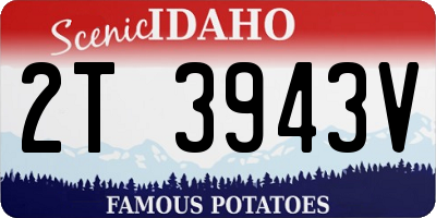 ID license plate 2T3943V
