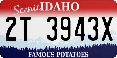 ID license plate 2T3943X