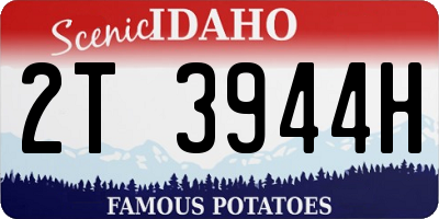 ID license plate 2T3944H