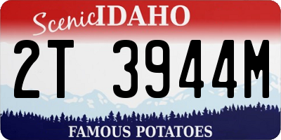 ID license plate 2T3944M