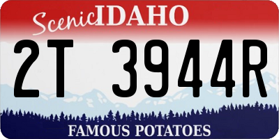 ID license plate 2T3944R