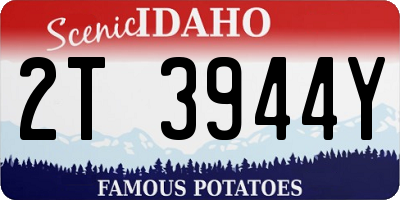 ID license plate 2T3944Y