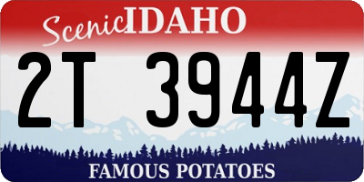 ID license plate 2T3944Z