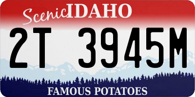 ID license plate 2T3945M